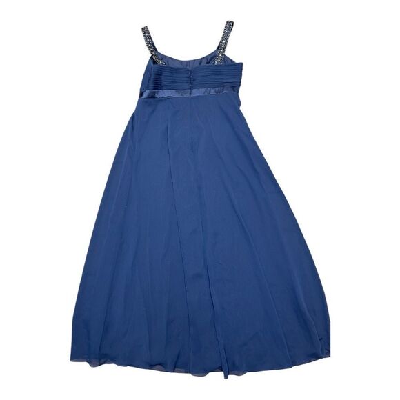 David’s Bridal Bridesmaid Navy Blue Beaded Straps Formal Maxi Dress Sz XXL - Picture 9 of 9